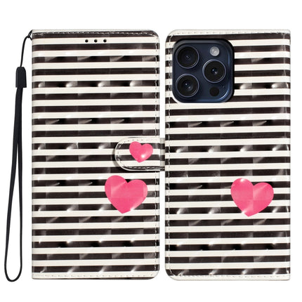 3D Pattern Leather Phone Case, For iPhone 16 Pro Max, For iPhone 16 Pro