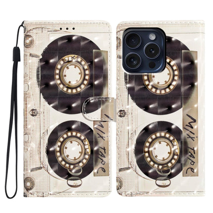 3D Pattern Leather Phone Case, For iPhone 16 Pro Max, For iPhone 16 Pro
