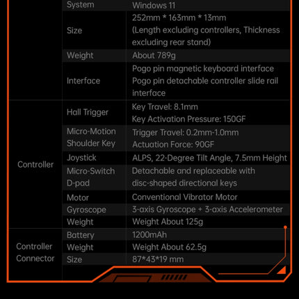 ONE-NETBOOK OneXPlayer X1 10.95 inch Handheld Game Console, Windows 11 AMD Ryzen 7 8840U, 32GB+1TB, 32GB+2TB, 64GB+4TB