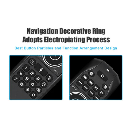 G7V Pro 2.4GHz Fly Air Mouse LED Backlight Wireless Keyboard Remote Control with Gyroscope for Android TV Box / PC, Support Intelligent Voice