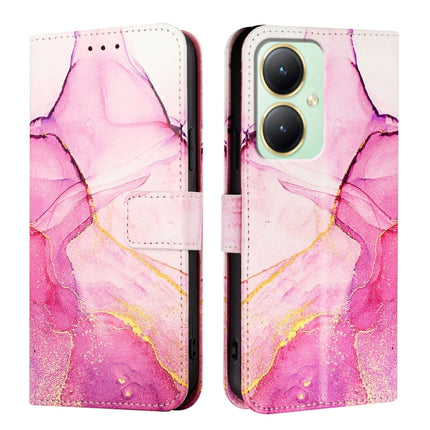 PT003 Marble Pattern Flip Leather Phone Case, For vivo Y27 4G Global