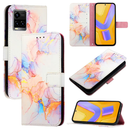 PT003 Marble Pattern Flip Leather Phone Case, For vivo Y55s 5G 2023 / Y55 5G / Y75 5G, For vivo T1 5G / iQOO U5e / Y30 5G / Y33e 5G, For vivo Y33s 4G Global / Y21 2021 / Y21s, For vivo Y76 5G