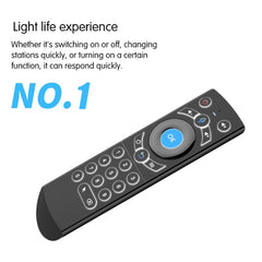 G21 2.4GHz Fly Air Mouse LED Backlight Wireless Keyboard Remote Control with Gyroscope for Android TV Box / PC, Support Intelligent Voice, Orange