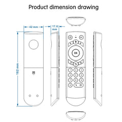 G21 2.4GHz Fly Air Mouse LED Backlight Wireless Keyboard Remote Control with Gyroscope for Android TV Box / PC, Support Intelligent Voice, Orange