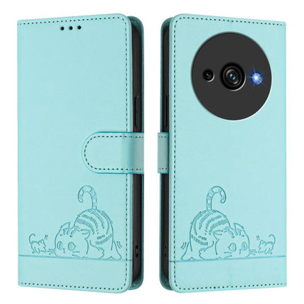 Cat Rat Embossed Pattern RFID Leather Phone Case with Lanyard, For Oukitel C59 / C59 Pro, For Oukitel C57s, For Oukitel C53, For Oukitel C50
