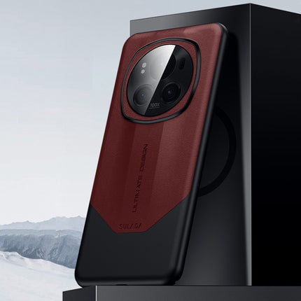 SULADA Splicing Plain Leather PC Shockproof Phone Case, For Honor Magic6 Pro, For Honor Magic6