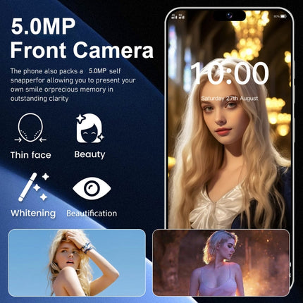 ZPT95 / i15 Pro Max, 6.3 inch Screen, Face Identification, Android 8.1 SC7731 Quad Core, Network: 3G, Dual SIM, 2GB+16GB