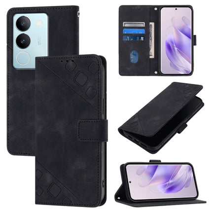 Skin Feel Embossed Leather Phone Case, For vivo X100, For vivo V29 5G Global / V29 Pro, For vivo Y02 / Y02A / Y02t / Y11 2023, For vivo Y36 4G / 5G Global / Y36 4G India