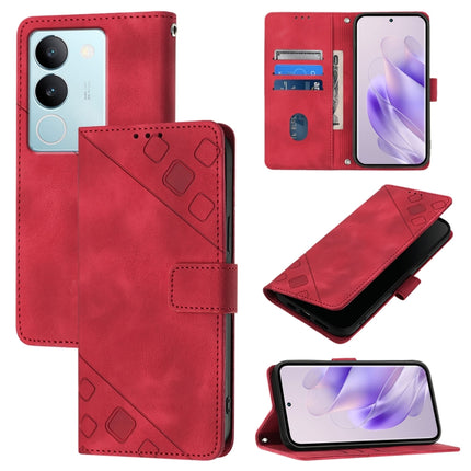 Skin Feel Embossed Leather Phone Case, For vivo X100, For vivo V29 5G Global / V29 Pro, For vivo Y02 / Y02A / Y02t / Y11 2023, For vivo Y36 4G / 5G Global / Y36 4G India