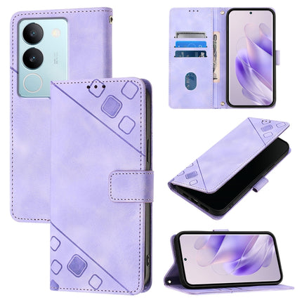 Skin Feel Embossed Leather Phone Case, For vivo X100, For vivo V29 5G Global / V29 Pro, For vivo Y02 / Y02A / Y02t / Y11 2023, For vivo Y36 4G / 5G Global / Y36 4G India