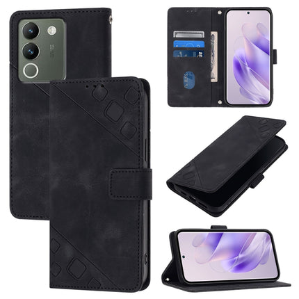 Skin Feel Embossed Leather Phone Case, For vivo Y100 5G IDN / Y200e 5G Global, For vivo V30 5G / V30 Pro 5G Global, For vivo V29e 5G Global / Y200 5G Global, For vivo X100 Pro