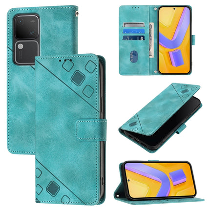 Skin Feel Embossed Leather Phone Case, For vivo Y100 5G IDN / Y200e 5G Global, For vivo V30 5G / V30 Pro 5G Global, For vivo V29e 5G Global / Y200 5G Global, For vivo X100 Pro