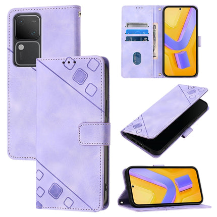 Skin Feel Embossed Leather Phone Case, For vivo Y100 5G IDN / Y200e 5G Global, For vivo V30 5G / V30 Pro 5G Global, For vivo V29e 5G Global / Y200 5G Global, For vivo X100 Pro