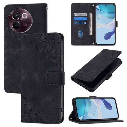 Skin Feel Embossed Leather Phone Case, For vivo Y28 4G, For vivo X100s 5G, For vivo Y38 5G, For vivo V30e 5G Global