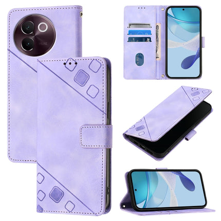 Skin Feel Embossed Leather Phone Case, For vivo Y28 4G, For vivo X100s 5G, For vivo Y38 5G, For vivo V30e 5G Global