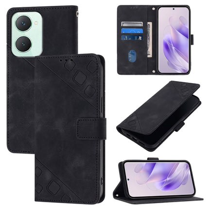 Skin Feel Embossed Leather Phone Case, For vivo iQOO Z9x, For vivo iQOO Z9 / iQOO Z9 Turbo 5G, For vivo Y17s 4G Global / Y28 5G India, For vivo Y03 4G Global