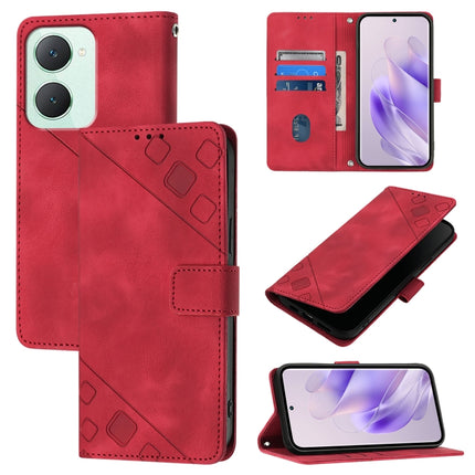 Skin Feel Embossed Leather Phone Case, For vivo iQOO Z9x, For vivo iQOO Z9 / iQOO Z9 Turbo 5G, For vivo Y17s 4G Global / Y28 5G India, For vivo Y03 4G Global