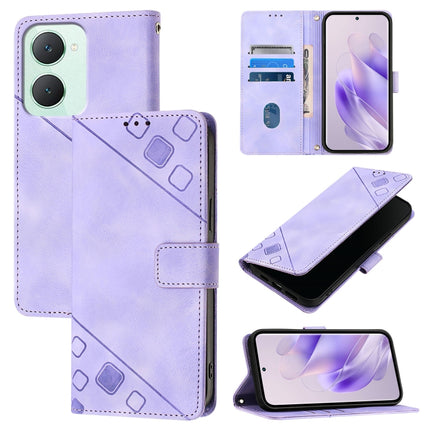Skin Feel Embossed Leather Phone Case, For vivo iQOO Z9x, For vivo iQOO Z9 / iQOO Z9 Turbo 5G, For vivo Y17s 4G Global / Y28 5G India, For vivo Y03 4G Global
