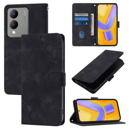 Skin Feel Embossed Leather Phone Case, For vivo iQOO Z9x, For vivo iQOO Z9 / iQOO Z9 Turbo 5G, For vivo Y17s 4G Global / Y28 5G India, For vivo Y03 4G Global