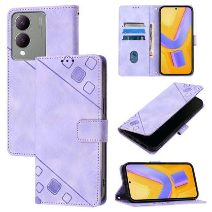Skin Feel Embossed Leather Phone Case, For vivo iQOO Z9x, For vivo iQOO Z9 / iQOO Z9 Turbo 5G, For vivo Y17s 4G Global / Y28 5G India, For vivo Y03 4G Global