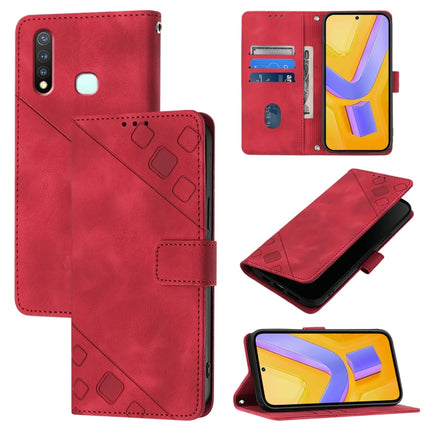 Skin Feel Embossed Leather Phone Case, For vivo Y30 4G Global, For vivo Y19 / Y5s / U3 / U20 / Z5i, For vivo Y27 4G Global