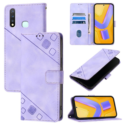 Skin Feel Embossed Leather Phone Case, For vivo Y30 4G Global, For vivo Y19 / Y5s / U3 / U20 / Z5i, For vivo Y27 4G Global