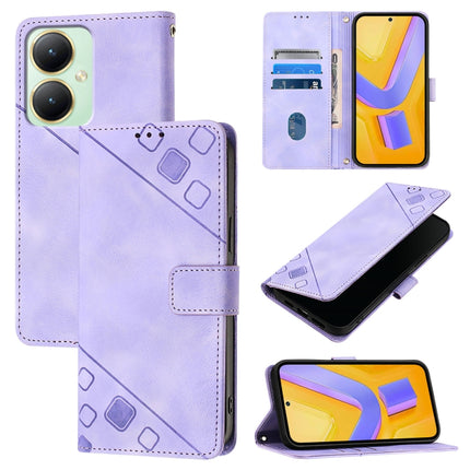Skin Feel Embossed Leather Phone Case, For vivo Y30 4G Global, For vivo Y19 / Y5s / U3 / U20 / Z5i, For vivo Y27 4G Global