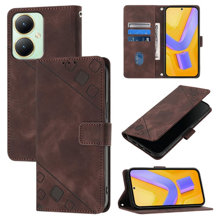 Skin Feel Embossed Leather Phone Case, For vivo Y30 4G Global, For vivo Y19 / Y5s / U3 / U20 / Z5i, For vivo Y27 4G Global