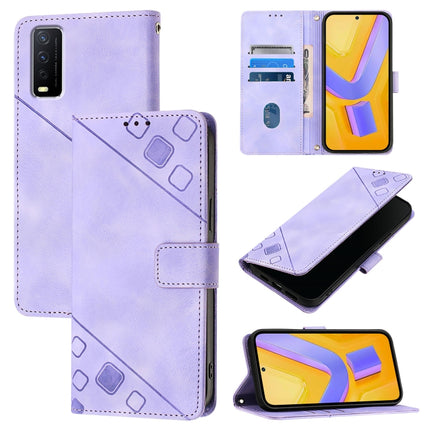 Skin Feel Embossed Leather Phone Case, For vivo Y30 4G Global, For vivo Y19 / Y5s / U3 / U20 / Z5i, For vivo Y27 4G Global