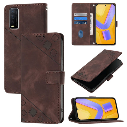 Skin Feel Embossed Leather Phone Case, For vivo Y30 4G Global, For vivo Y19 / Y5s / U3 / U20 / Z5i, For vivo Y27 4G Global