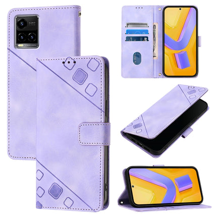 Skin Feel Embossed Leather Phone Case, For vivo Y72 5G / iQOO Z3 / Y52 5G, For vivo Y35 4G Global / Y22s 4G Global, For vivo Y55 5G Global / Y55s 5G / Y75 5G, For vivo Y33s 4G Global / Y21 / Y21s / Y21t