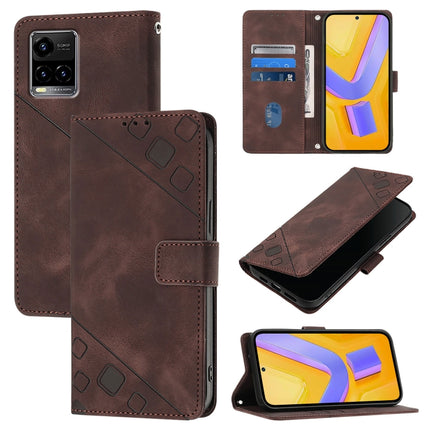 Skin Feel Embossed Leather Phone Case, For vivo Y72 5G / iQOO Z3 / Y52 5G, For vivo Y35 4G Global / Y22s 4G Global, For vivo Y55 5G Global / Y55s 5G / Y75 5G, For vivo Y33s 4G Global / Y21 / Y21s / Y21t