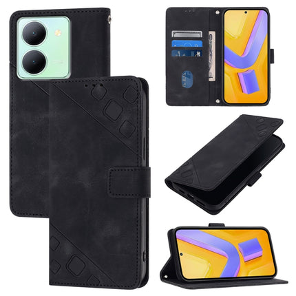 Skin Feel Embossed Leather Phone Case, For vivo X100, For vivo V29 5G Global / V29 Pro, For vivo Y02 / Y02A / Y02t / Y11 2023, For vivo Y36 4G / 5G Global / Y36 4G India