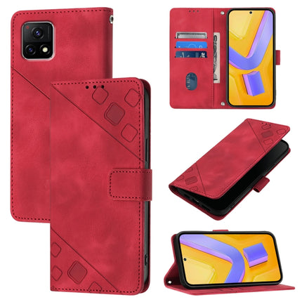 Skin Feel Embossed Leather Phone Case, For vivo Y76 5G, For vivo Y52s 5G / Y31s 5G / Y72 5G India, For vivo Y20 / Y20a / Y20i / Y20s / Y20g, For vivo Y70s