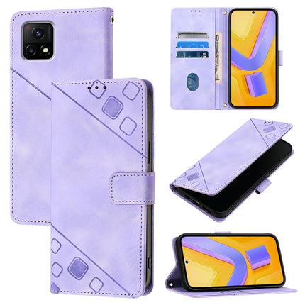 Skin Feel Embossed Leather Phone Case, For vivo Y76 5G, For vivo Y52s 5G / Y31s 5G / Y72 5G India, For vivo Y20 / Y20a / Y20i / Y20s / Y20g, For vivo Y70s
