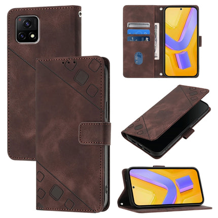 Skin Feel Embossed Leather Phone Case, For vivo Y76 5G, For vivo Y52s 5G / Y31s 5G / Y72 5G India, For vivo Y20 / Y20a / Y20i / Y20s / Y20g, For vivo Y70s