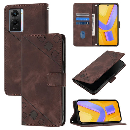 Skin Feel Embossed Leather Phone Case, For vivo Y72 5G / iQOO Z3 / Y52 5G, For vivo Y35 4G Global / Y22s 4G Global, For vivo Y55 5G Global / Y55s 5G / Y75 5G, For vivo Y33s 4G Global / Y21 / Y21s / Y21t