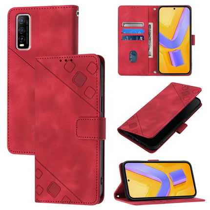 Skin Feel Embossed Leather Phone Case, For vivo Y76 5G, For vivo Y52s 5G / Y31s 5G / Y72 5G India, For vivo Y20 / Y20a / Y20i / Y20s / Y20g, For vivo Y70s