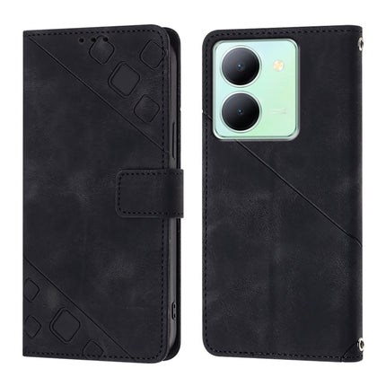 Skin Feel Embossed Leather Phone Case, For vivo Y78 5G / Y78+ 5G Global / V29 Lite, For vivo Y100 5G Global, For vivo V27 5G / V27 Pro 5G Global, For vivo V27e 4G Global / T2 4G Global