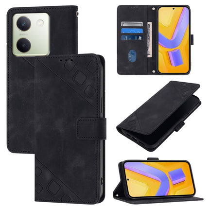 Skin Feel Embossed Leather Phone Case, For vivo Y100 5G IDN / Y200e 5G Global, For vivo V30 5G / V30 Pro 5G Global, For vivo V29e 5G Global / Y200 5G Global, For vivo X100 Pro