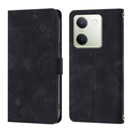 Skin Feel Embossed Leather Phone Case, For vivo Y100 5G IDN / Y200e 5G Global, For vivo V30 5G / V30 Pro 5G Global, For vivo V29e 5G Global / Y200 5G Global, For vivo X100 Pro