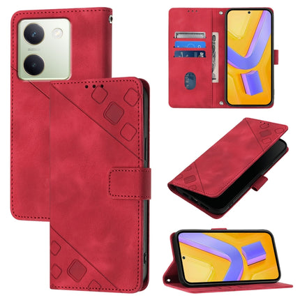 Skin Feel Embossed Leather Phone Case, For vivo Y100 5G IDN / Y200e 5G Global, For vivo V30 5G / V30 Pro 5G Global, For vivo V29e 5G Global / Y200 5G Global, For vivo X100 Pro