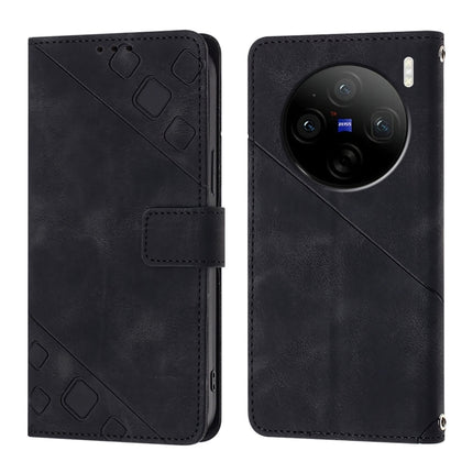 Skin Feel Embossed Leather Phone Case, For vivo X100, For vivo V29 5G Global / V29 Pro, For vivo Y02 / Y02A / Y02t / Y11 2023, For vivo Y36 4G / 5G Global / Y36 4G India
