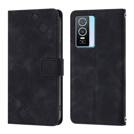 Skin Feel Embossed Leather Phone Case, For vivo Y76 5G, For vivo Y52s 5G / Y31s 5G / Y72 5G India, For vivo Y20 / Y20a / Y20i / Y20s / Y20g, For vivo Y70s