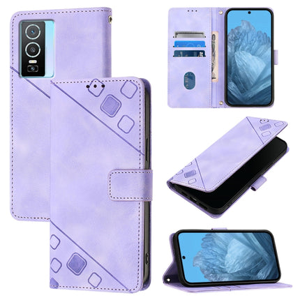 Skin Feel Embossed Leather Phone Case, For vivo Y76 5G, For vivo Y52s 5G / Y31s 5G / Y72 5G India, For vivo Y20 / Y20a / Y20i / Y20s / Y20g, For vivo Y70s