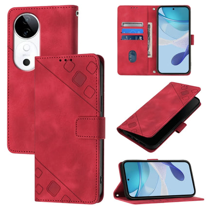 Skin Feel Embossed Leather Phone Case, For vivo S20 Pro 5G, For vivo Y300 5G, For vivo S19 Pro, For vivo S19