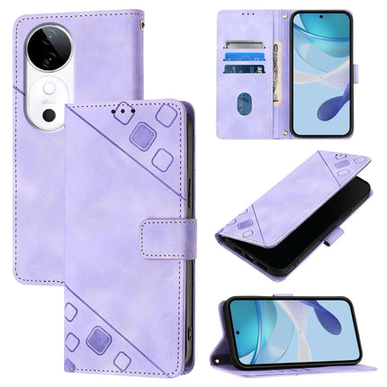 Skin Feel Embossed Leather Phone Case, For vivo S20 Pro 5G, For vivo Y300 5G, For vivo S19 Pro, For vivo S19
