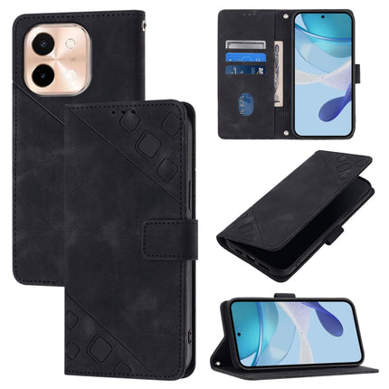 Skin Feel Embossed Leather Phone Case, For vivo Y28 4G, For vivo X100s 5G, For vivo Y38 5G, For vivo V30e 5G Global