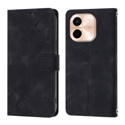 Skin Feel Embossed Leather Phone Case, For vivo Y28 4G, For vivo X100s 5G, For vivo Y38 5G, For vivo V30e 5G Global