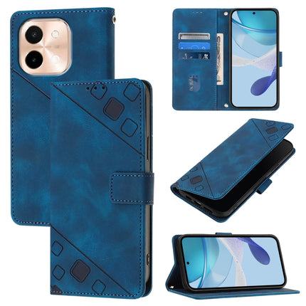Skin Feel Embossed Leather Phone Case, For vivo Y28 4G, For vivo X100s 5G, For vivo Y38 5G, For vivo V30e 5G Global